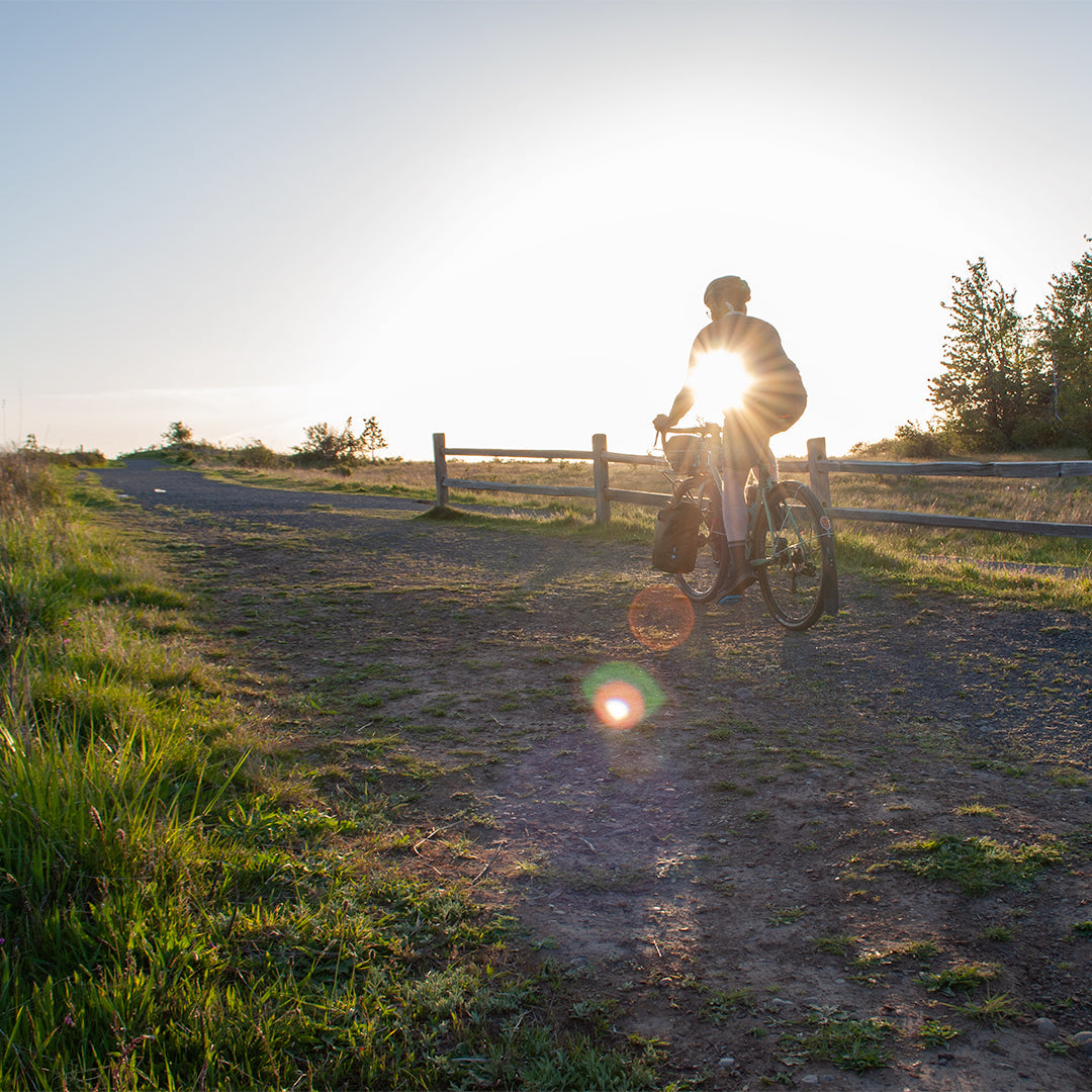 Biker on Bikepacking Oregon Trail I North Street Bags