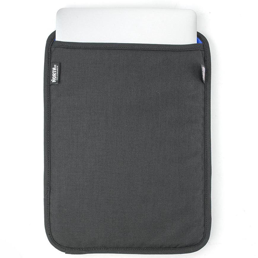 Hook and Loop Laptop Sleeve showing with laptopi- North St Bags all-groups