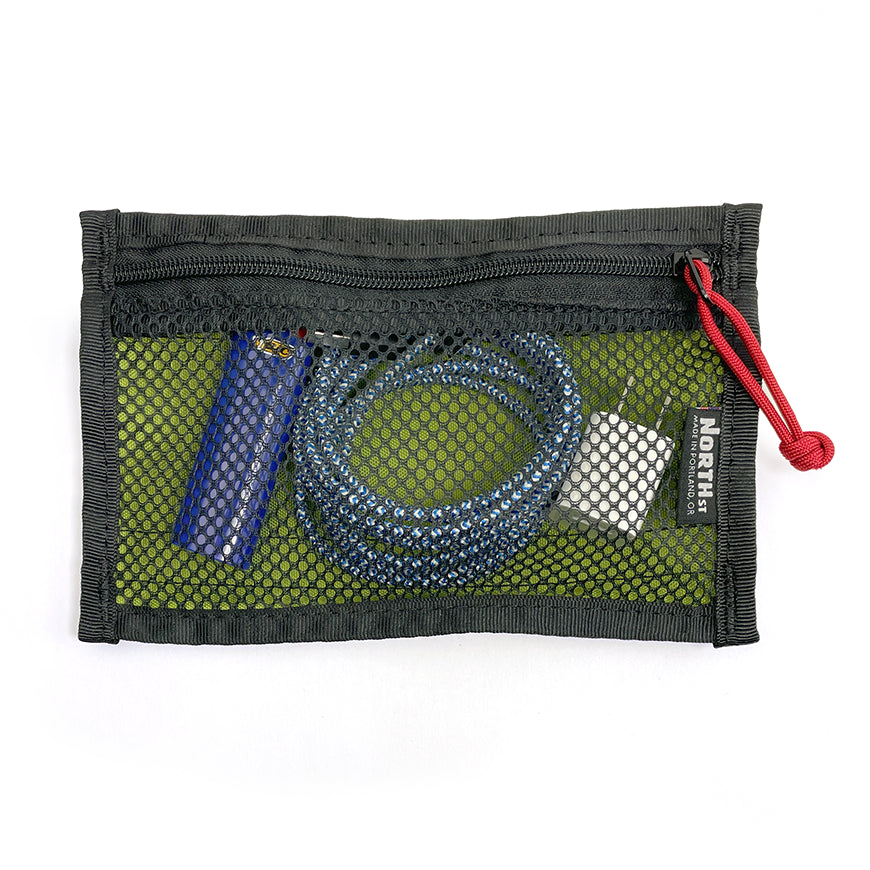 Shortstack Mesh Pocket with items inside.  - North St Bags all-groups