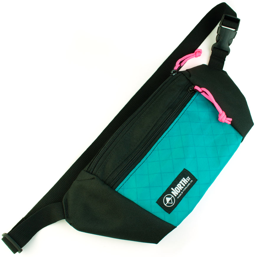 sling pouch by North St Bags in teal