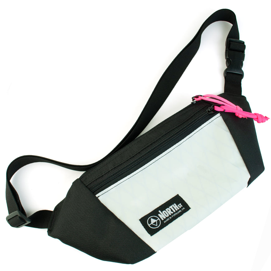 sling pouch by North St Bags in white