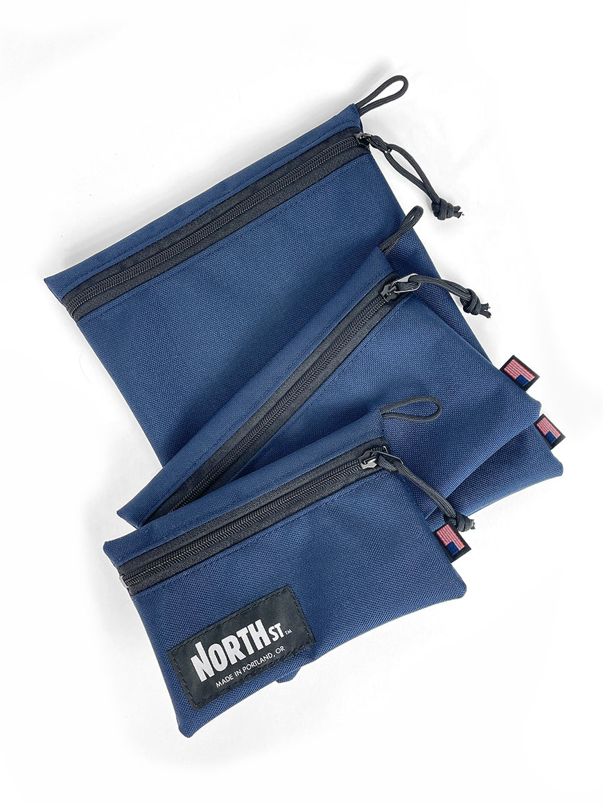 Pittock Travel Pouches in Midnight - North St Bags