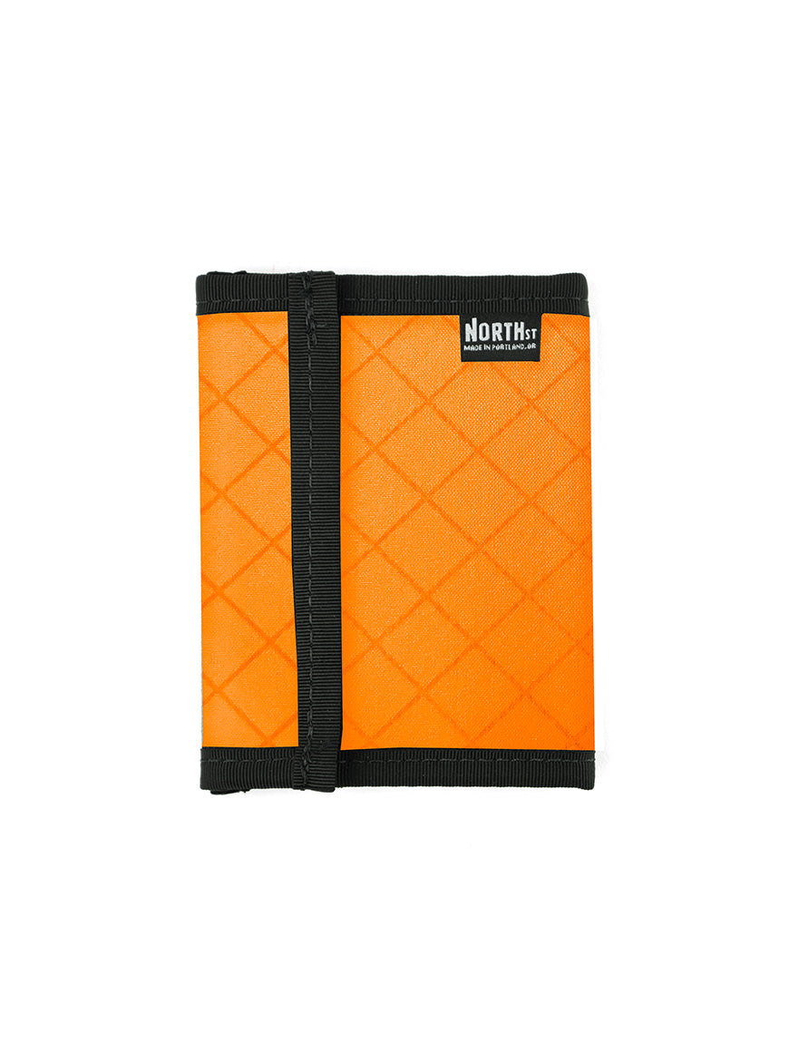 Bifold Hook & Loop  Wallet in Blaze Orange - North St. Bags